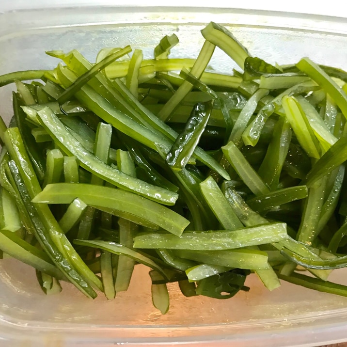 わかめの保存に作り置き ワカメの茎のごま油炒め レシピ 作り方 By よちょこ 楽天レシピ わかめの保存に作り置き ワカメの茎のごま油炒め レシピ 作り方 By よちょこ 楽天レシピ